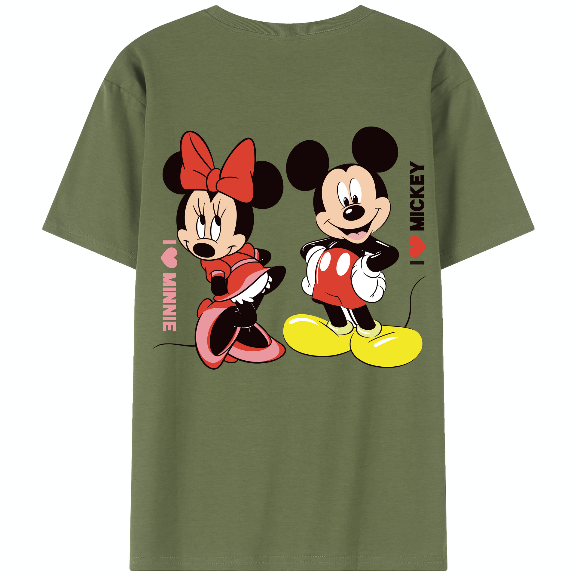 （画像用） ミッキーマウス Mickey Mouse 綿100％半袖Tシャツ（背面プリント）